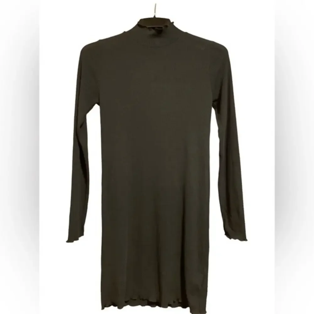 Sparkz Copenhagen Rachel Mini Dress Turtleneck Ribbed Black Medium‎ Whimsigoth